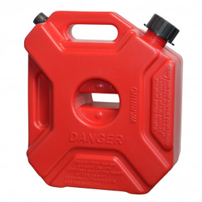 Canistră din plastic cu supapă de aerisire și furtun flexibil de turnare inclus, roșu, 5L, Emd4x4