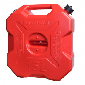 Canistră din plastic cu supapă de aerisire și furtun flexibil de turnare inclus, roșu, 15L, Emd4x4