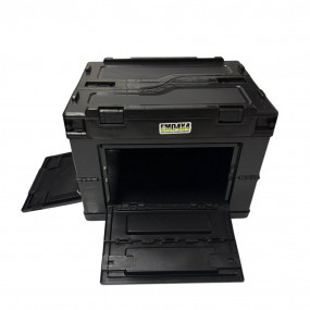 Cutie de depozitare pliabilă din plastic, negru, stivuibilă, 28L Emd4x4