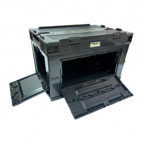 Cutie de depozitare pliabilă din plastic, negru, stivuibilă, 50L Emd4x4