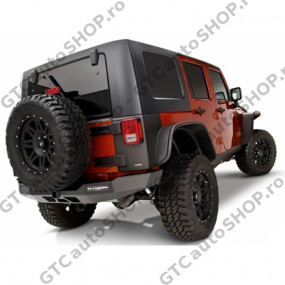 Overfendere fata + spate Bushwacker Flat Style Jeep Wrangler JK 4 usi