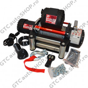 Troliu Grizzly Winch 13000, raport 180:1, cablu otel