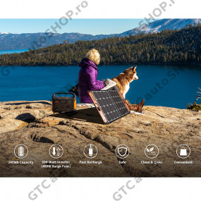 Set Statie electrica Jackery Explorer 240 + Panou solar Jackery SolarSaga 100W