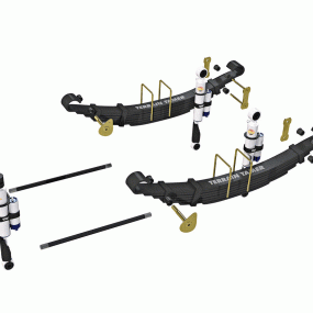 Suspensie - Kit complet Terrain Tamer PRO cu rezervor reglabile +4/5cm Isuzu Dmax 2006-2012