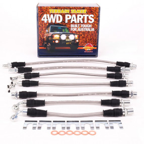 Racorduri frana metalice, set pentru Land Cruiser 80 1992-1996 cu ABS, cu inaltare 5cm