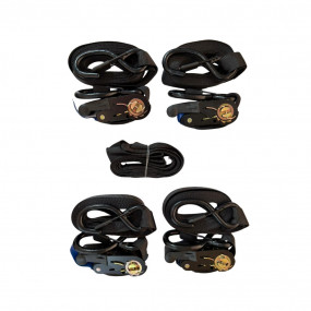 Set (4 buc.) chingi ancorare cu clichet 4,5 m, 500/1000 kg, fixare încărcături, EMD4x4