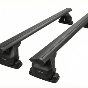 Set bare transversale compatibil cu închideri de benă cu șine T-Slot, 150 cm, negru, încărcare maximă 75 kg/bară S-Dizayn