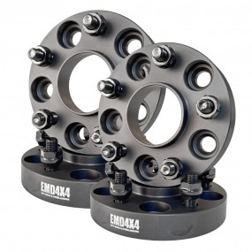 Set flanșe distanțiere 25mm, 5x114.3, M12x1.5, CB66.1, Dacia Duster (cu inel de centrare) Emd4x4