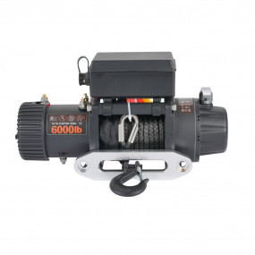 Troliu electric auto EMD Winch 6000lbs (2722kg), 12V, cablu sintetic, 15m, raport 173:1